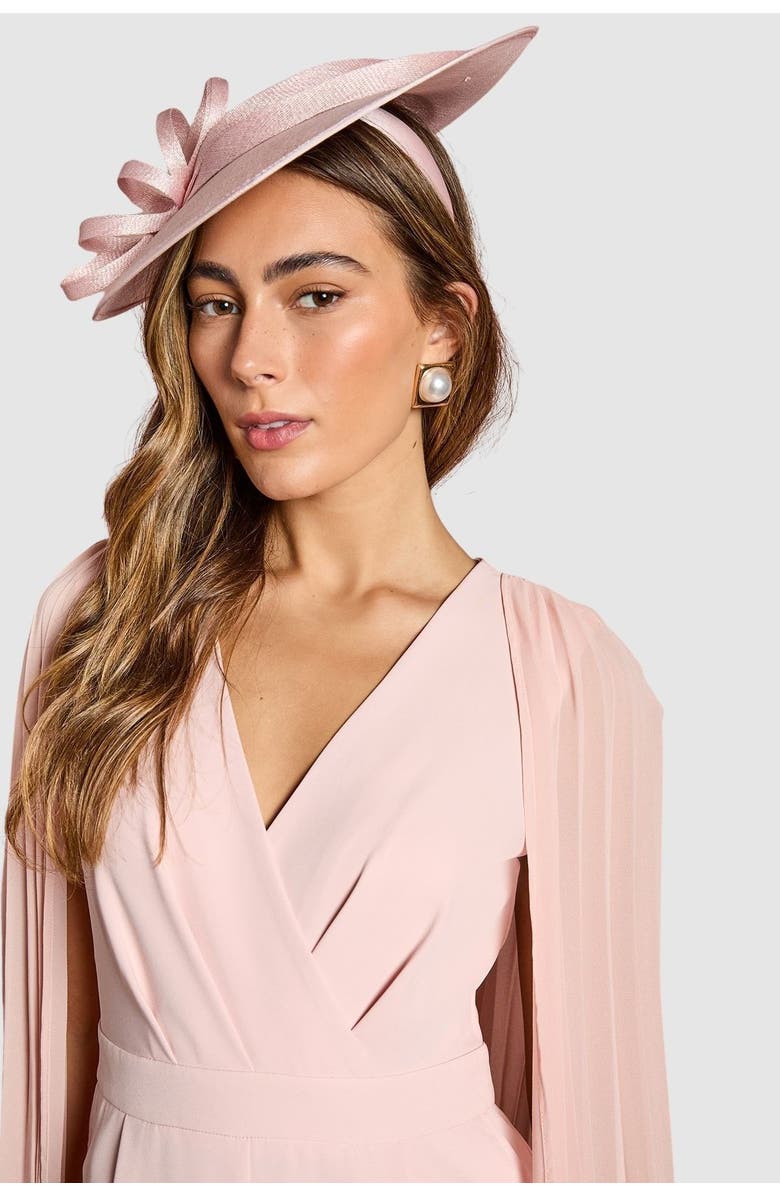 Coast V Neck Pleated Long Sleeve Jumpsuit, Alternate, color, Blush