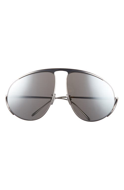 Loewe Signature Pilot Sunglasses In Silver