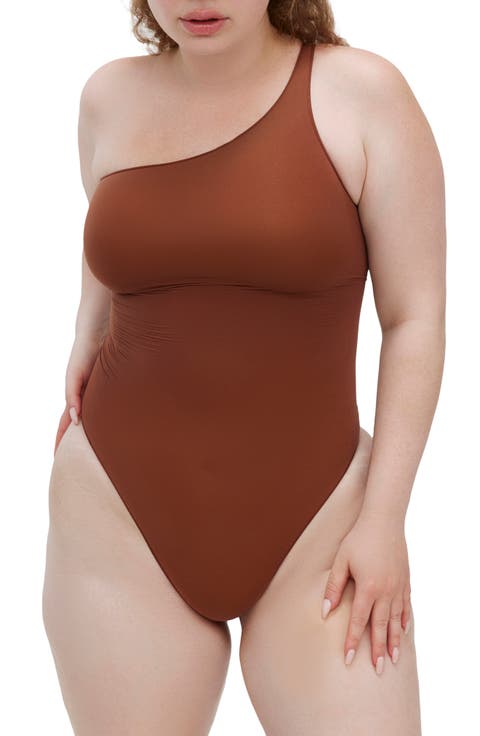 Ultra-thin seamless forming one shoulder bodysuit