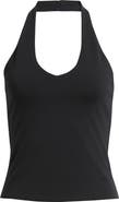 BP. Stretch Cotton Halter Top