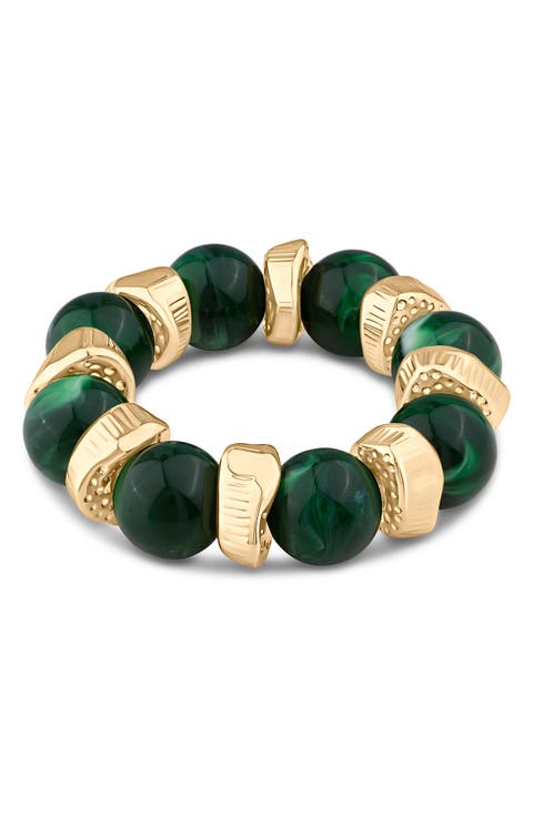 Acrylic Beaded Stretch Bracelet