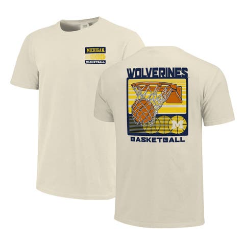 Men's  Cream Michigan Wolverines Basketball Staredown Comfort Colors