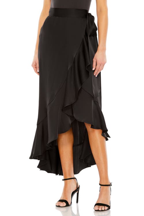 Mac Duggal Satin Hi-low Evening Wrap Skirt