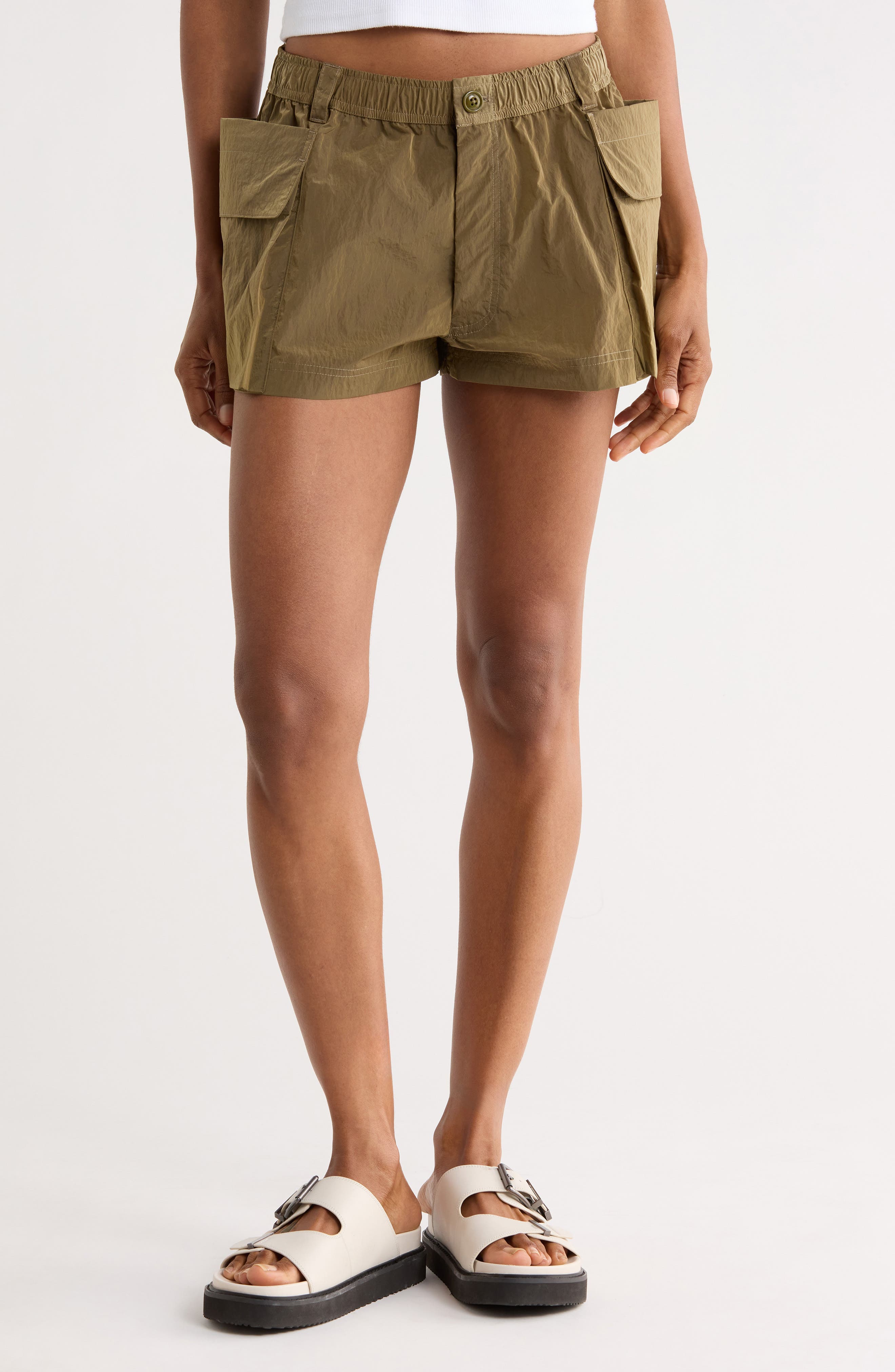 R13 Two-Way Pocket Nylon Shorts