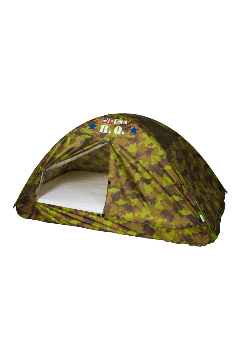 Twin-Size HQ Camo Bed Tent, Main, color, CAMO GREEN