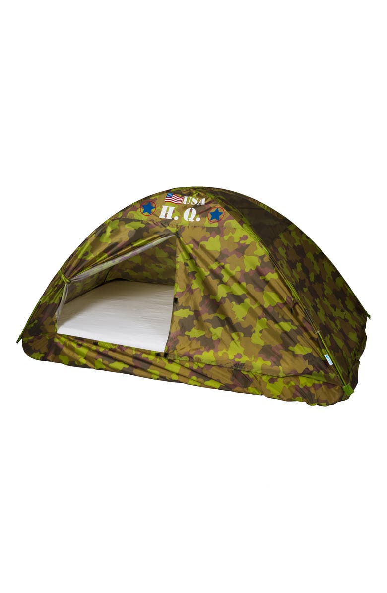 Pacific Play Tents Twin-Size HQ Camo Bed Tent, Main, color, Camo Green