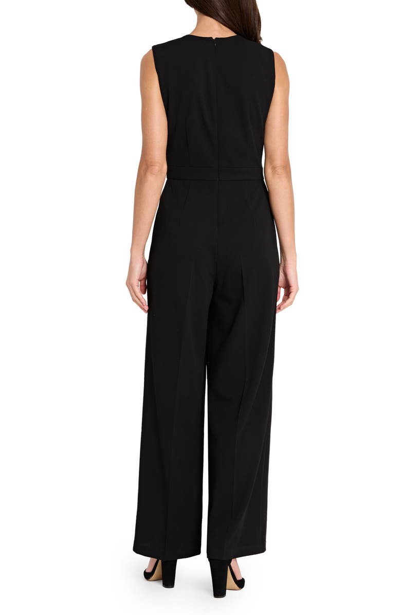 Tahari ASL Double Breasted Sleeveless Jumpsuit, Alternate, color, Black