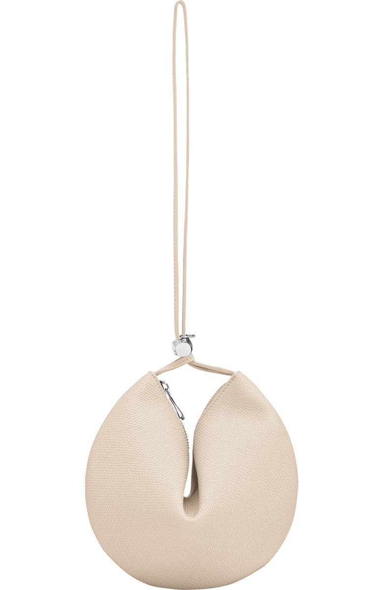 Longchamp Le Roseau Leather Wristlet Clutch, Alternate, color, Paper