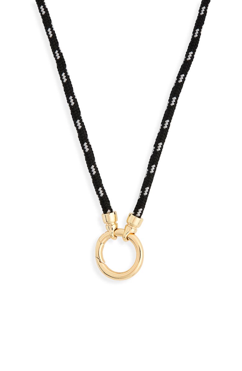 Leith Charm Holder Braided Cord Necklace, Alternate, color,