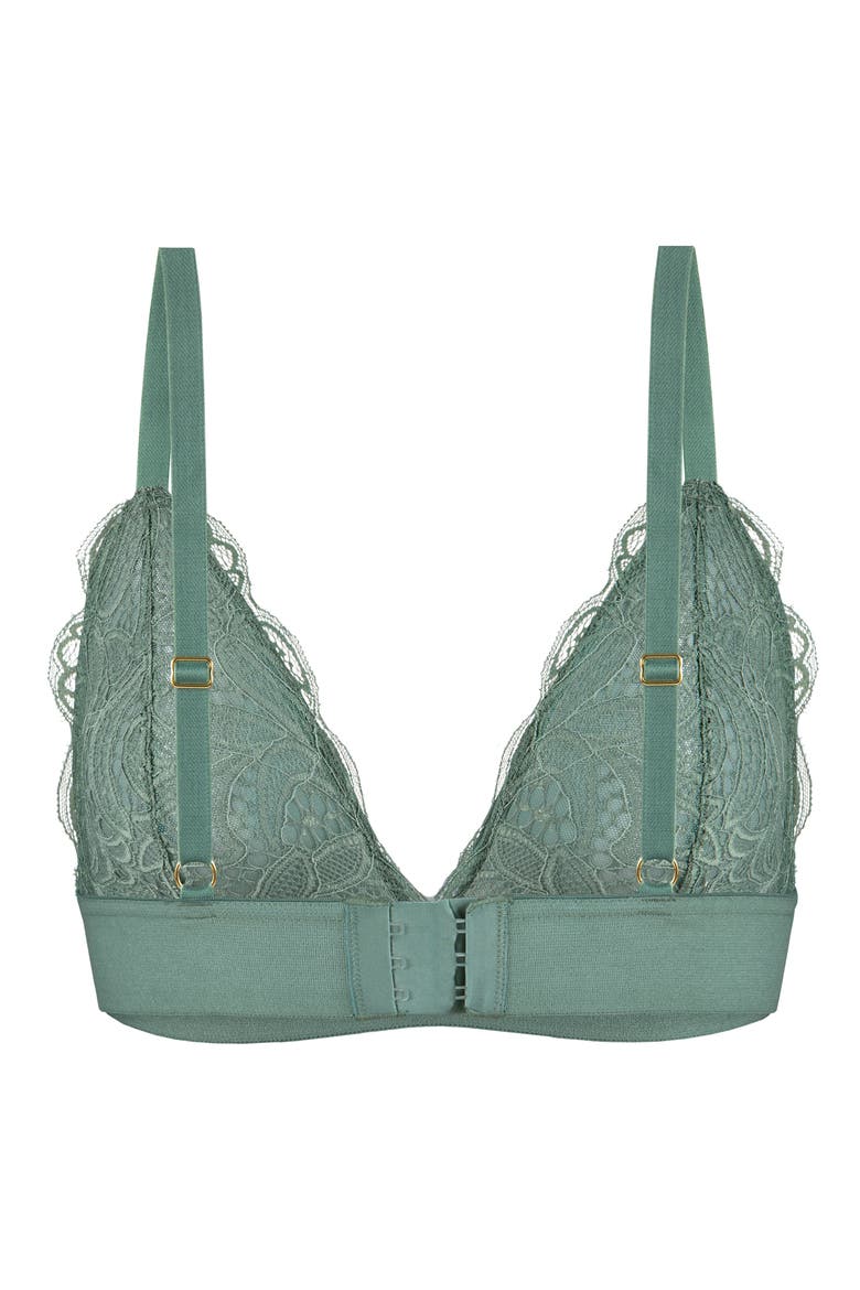 The Long-Lined Lace Bralette, Alternate, color, GREEN