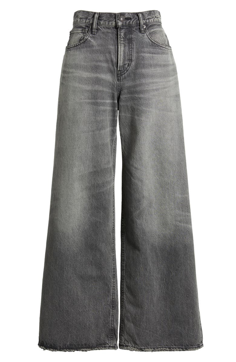 MOUSSY VINTAGE Elmont High Waist Superwide Leg Jeans, Alternate, color, Light Black