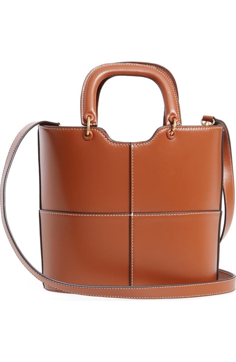 STAUD Andy Seamed Leather Tote, Alternate, color,