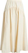 Theory Cotton Blend Midi Skirt