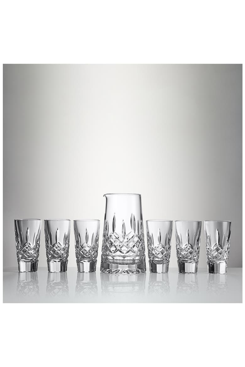 Lismore Pitcher & Shot Glass Set, Alternate, color, NO COLOR