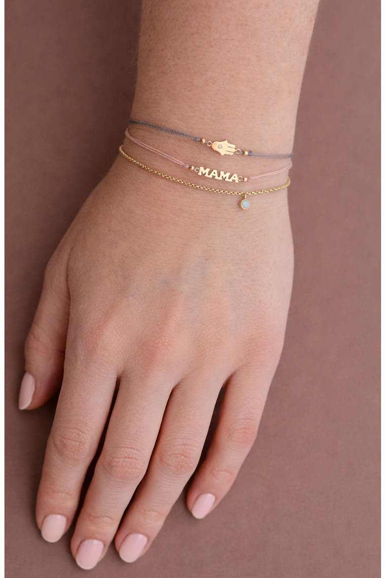 14K Gold 4-Letter Slider Bracelet, Alternate, color, 14K YELLOW GOLD