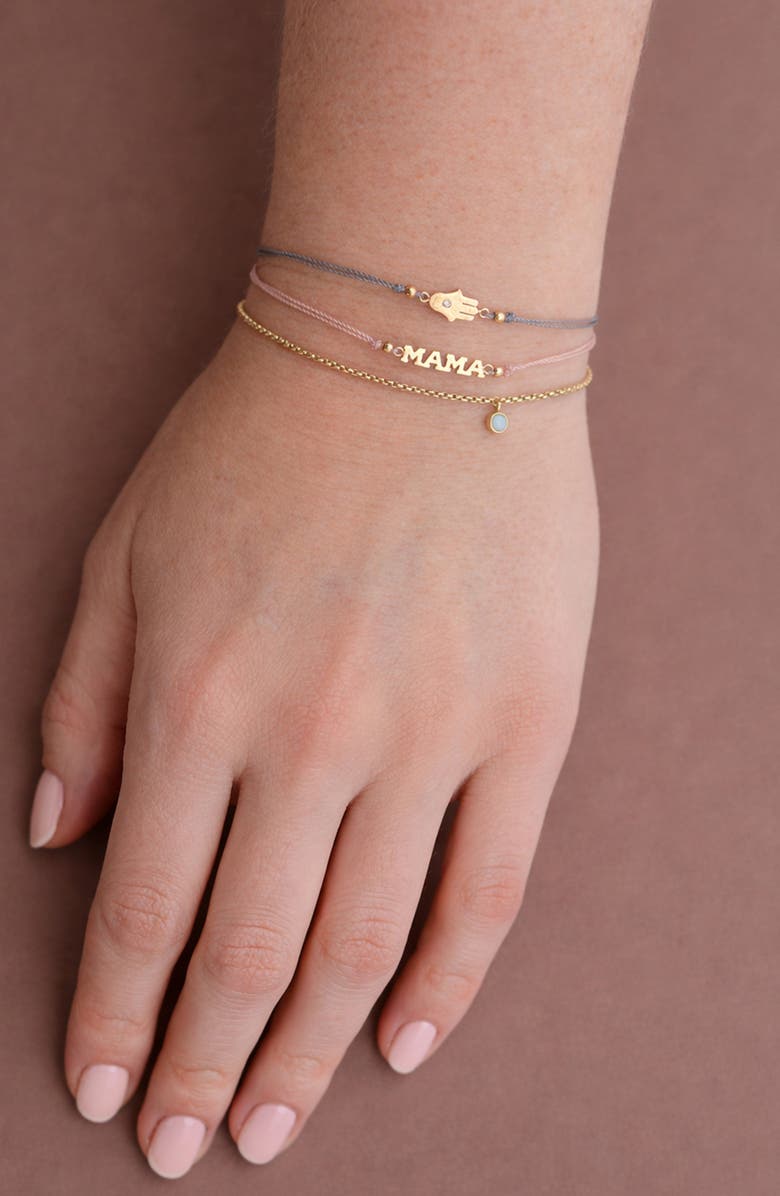 Zoë Chicco 14K Gold 4-Letter Slider Bracelet, Alternate, color, 14K Yellow Gold