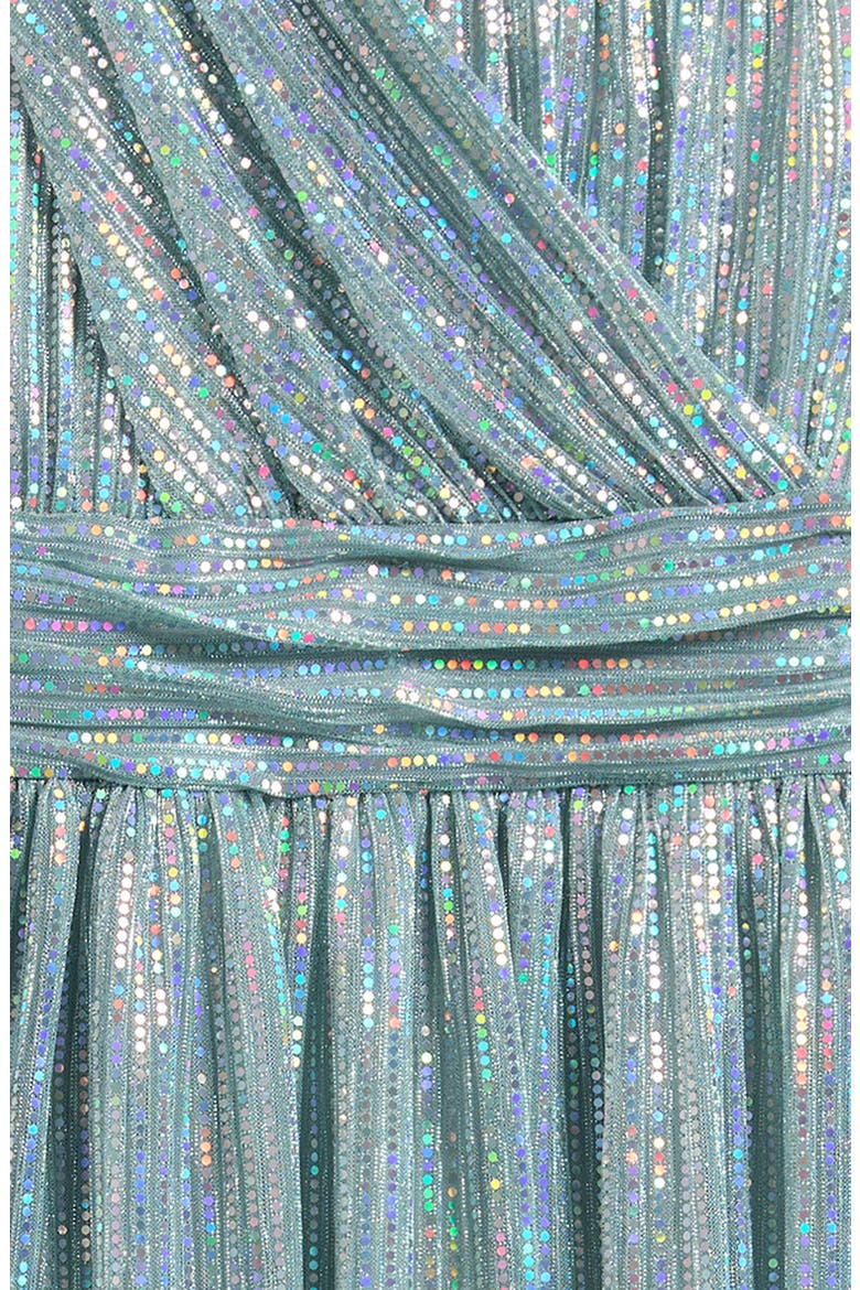 Kids' Zia Foil Dot Party Dress, Alternate, color, SAGE