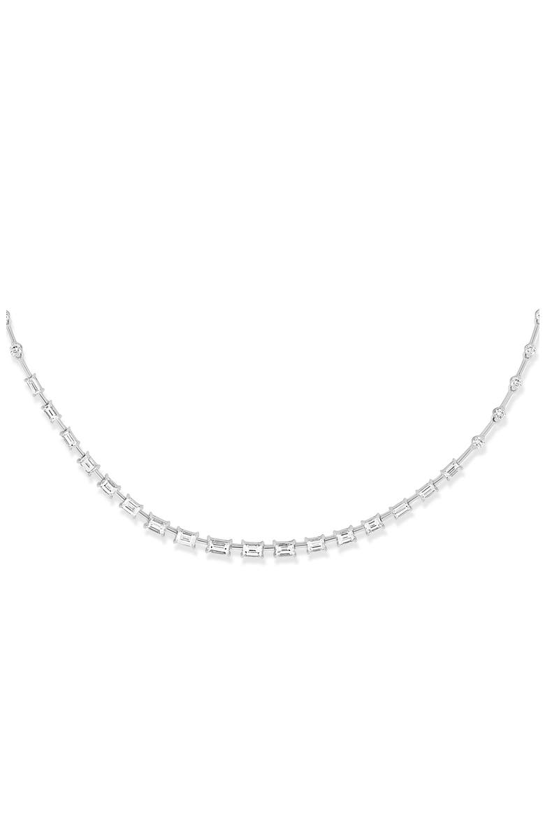 18K Gold Gatsby Diamond Tennis Necklace, 3.00ct. (Online Trunk Show), Alternate, color, 18K WHITE GOLD