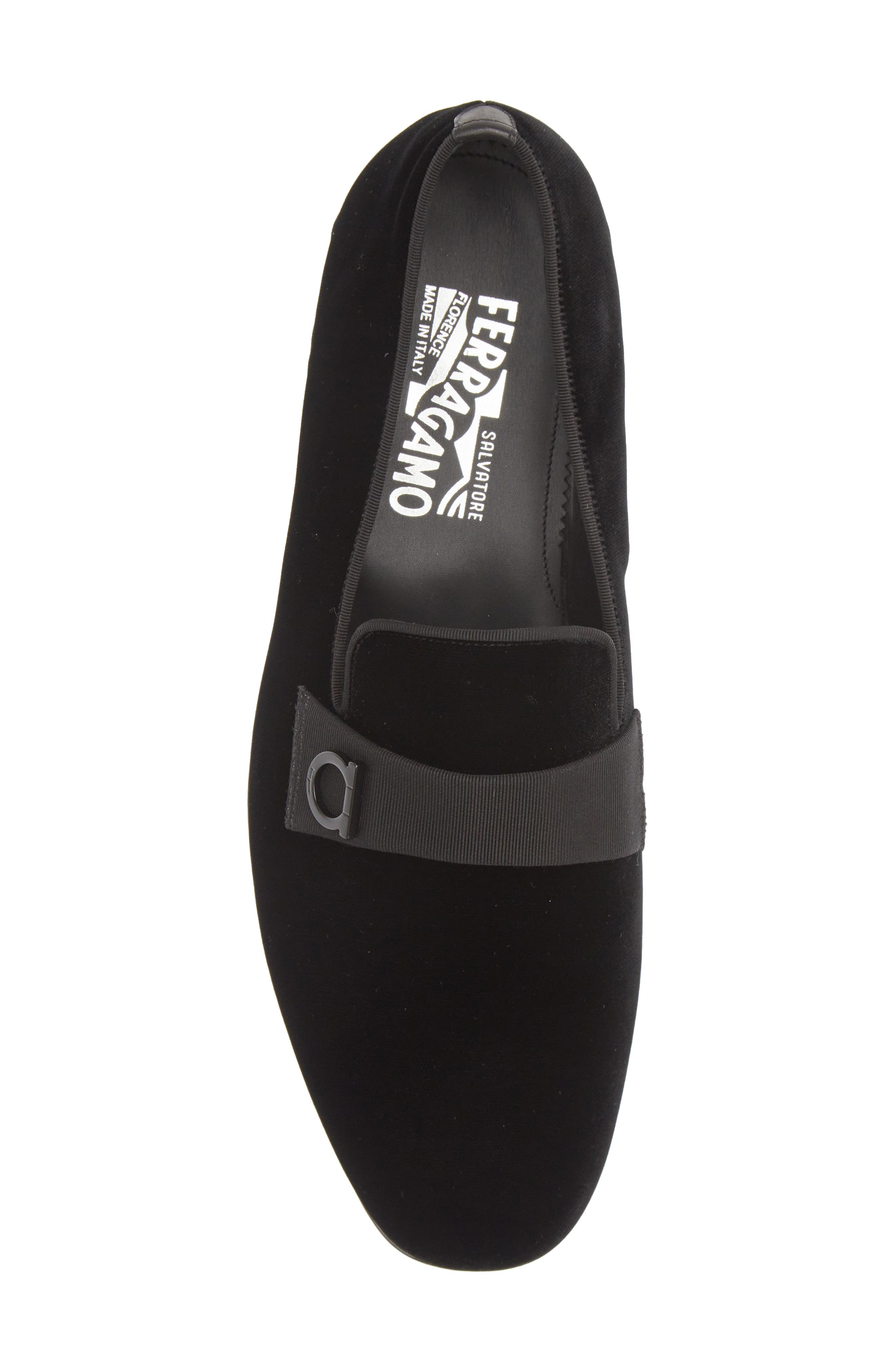 FERRAGAMO Lapo Smoking Slipper, Alternate, color, Nero