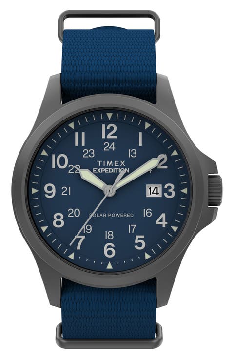 Expedition® North Field Post Solar Webbing Strap Watch