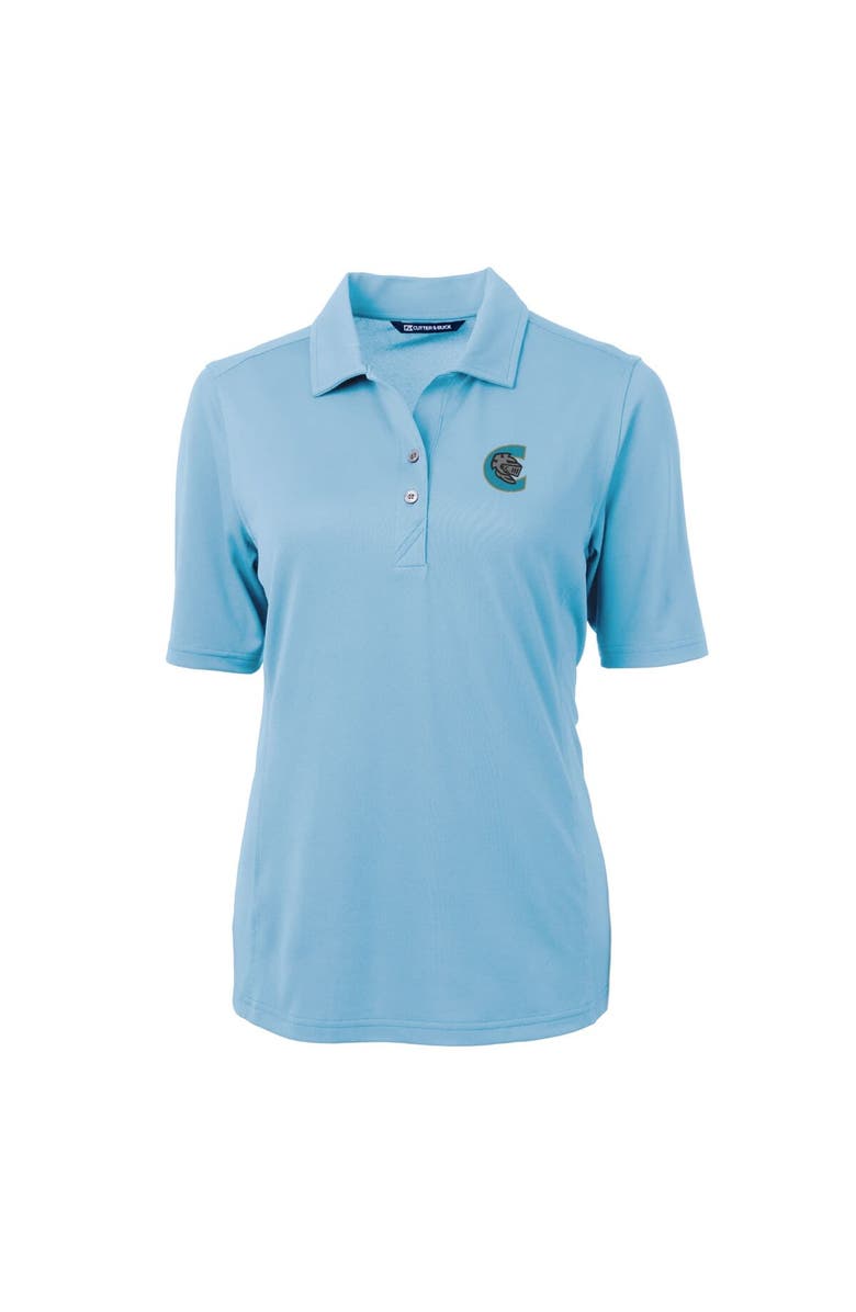 Cutter & Buck Women's Cutter & Buck Powder Blue Charlotte Knights Virtue DryTec Eco Pique Recycled Polo, Alternate, color, 