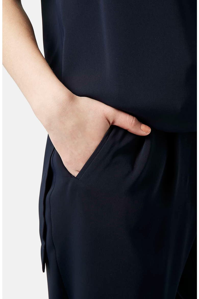 Slouchy Straight Leg Trousers, Alternate, color, NAVY BLUE