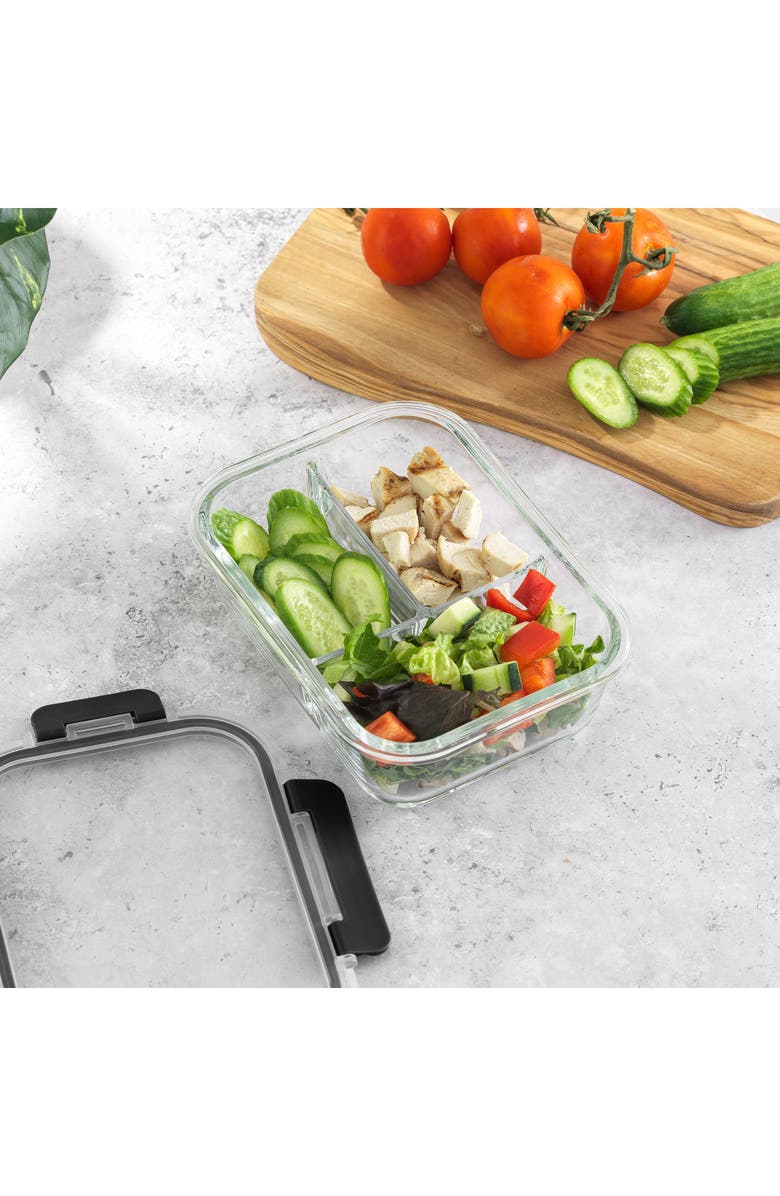 JoyJolt 5-Piece Glass Food Storage Containers with Airtight Lids, Alternate, color, 