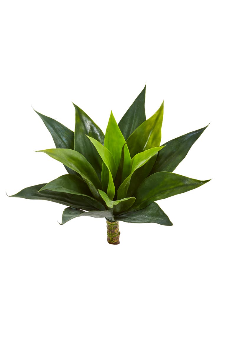 NEARLY NATURAL 13-in Agave Succulent Artificial Plant, Main, color, Green