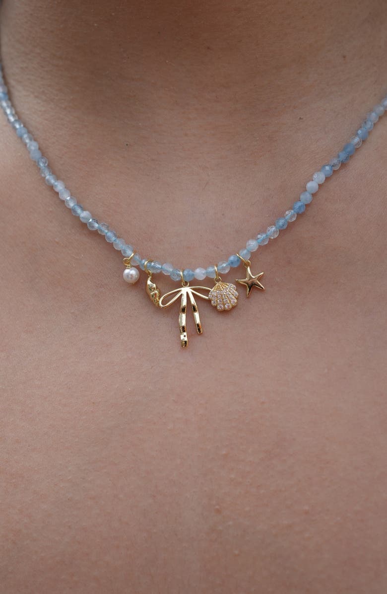 ARGENTO VIVO Sea Life Charm Beaded Necklace, Alternate, color, Gold
