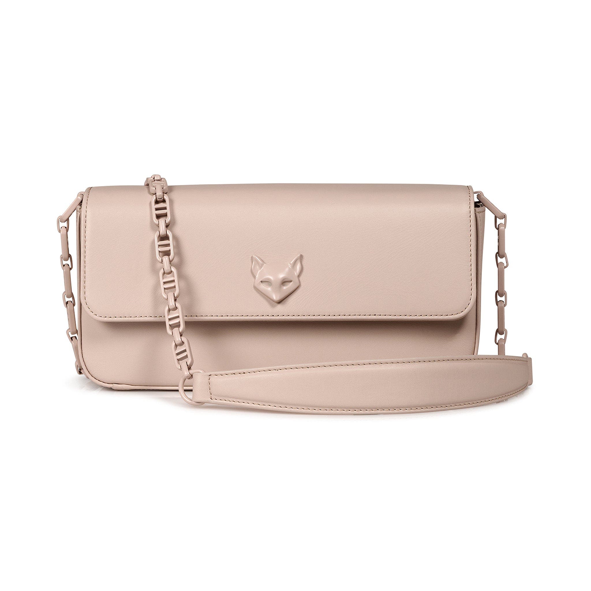 DESERI Michele Monochrome Crossbody Clutch, Main, color, Beige