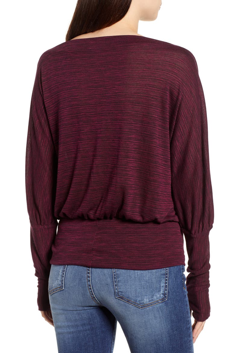 Blouson Top, Alternate, color, PINOT