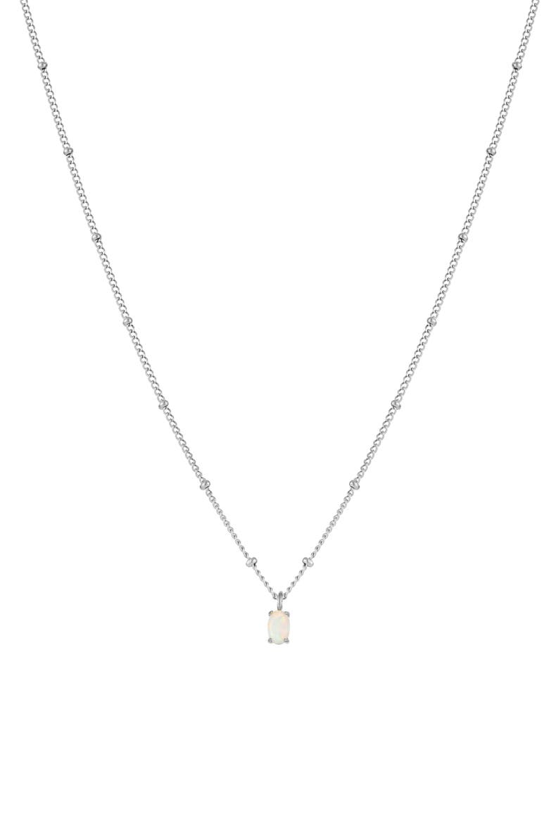 Opal Necklace, Main, color, Silver