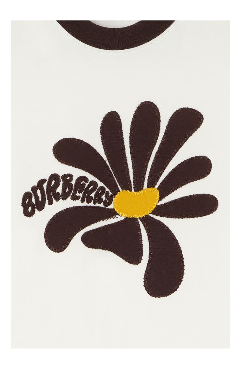 Burberry Daisy Cotton T-shirt, Alternate, color, Chalk White