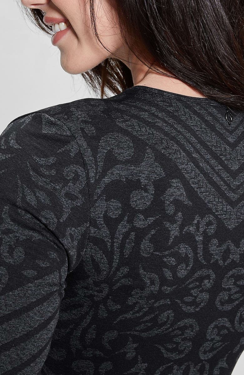 GUESS Elisa Jacquard Long Sleeve Minidress, Alternate, color,