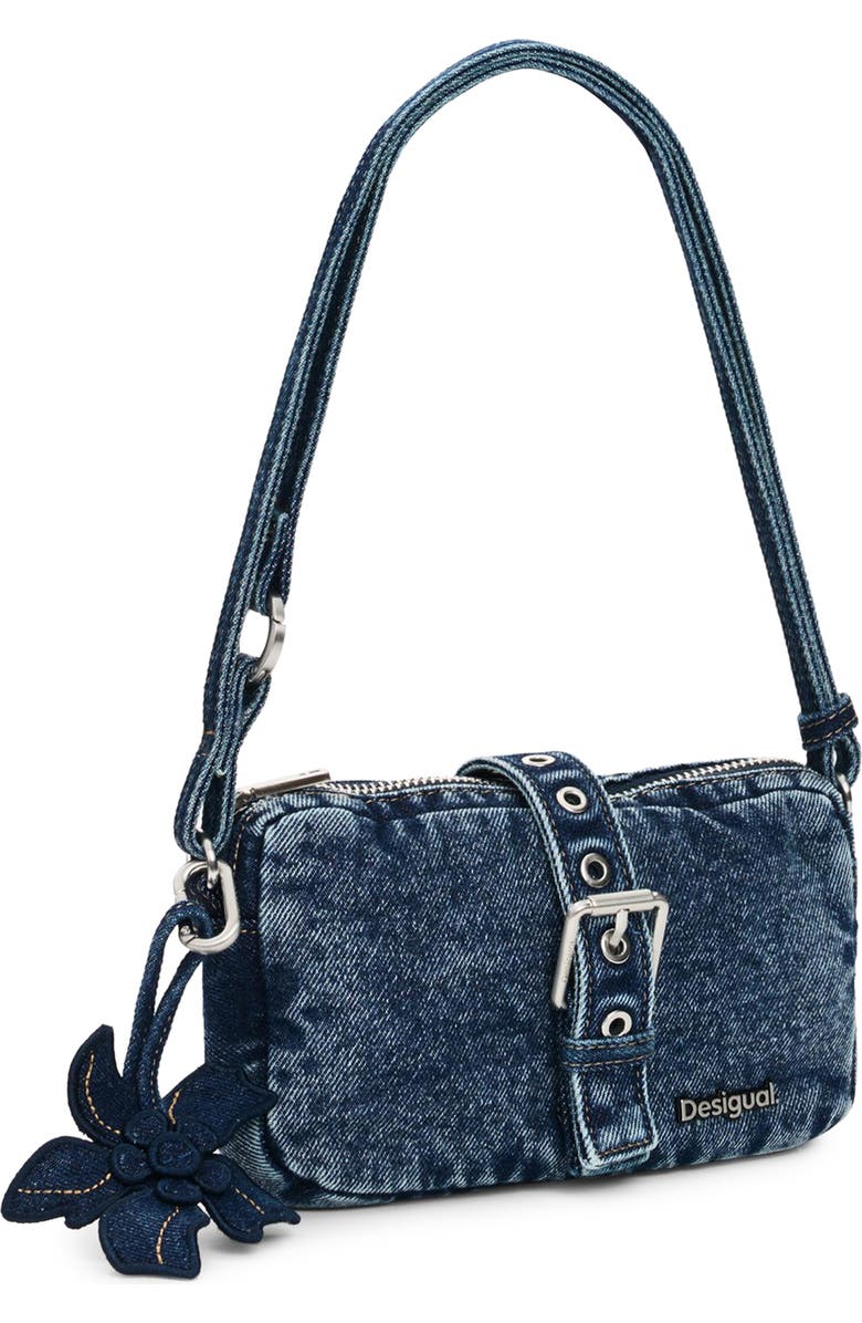 Desigual Denim Shoulder Bag, Alternate, color, Dark Blue