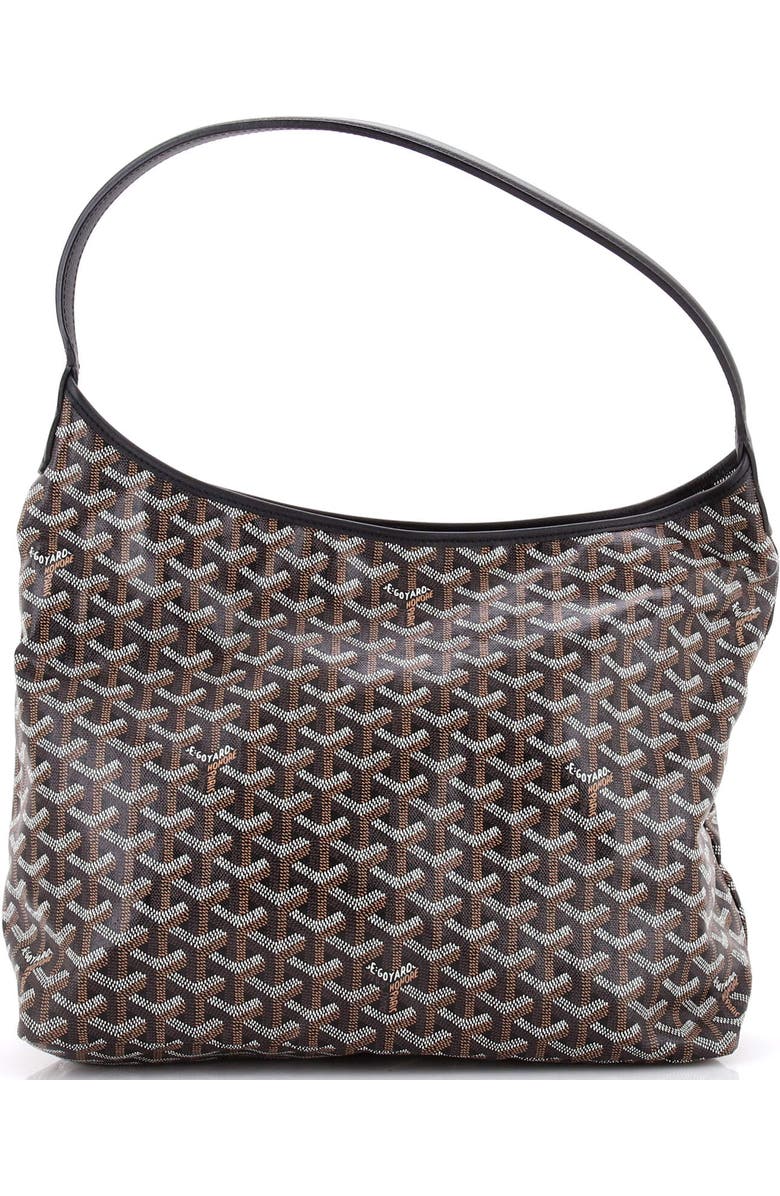 Pre-Owned Goyard Boheme Hobo Coated Canvas, Main, color, Black