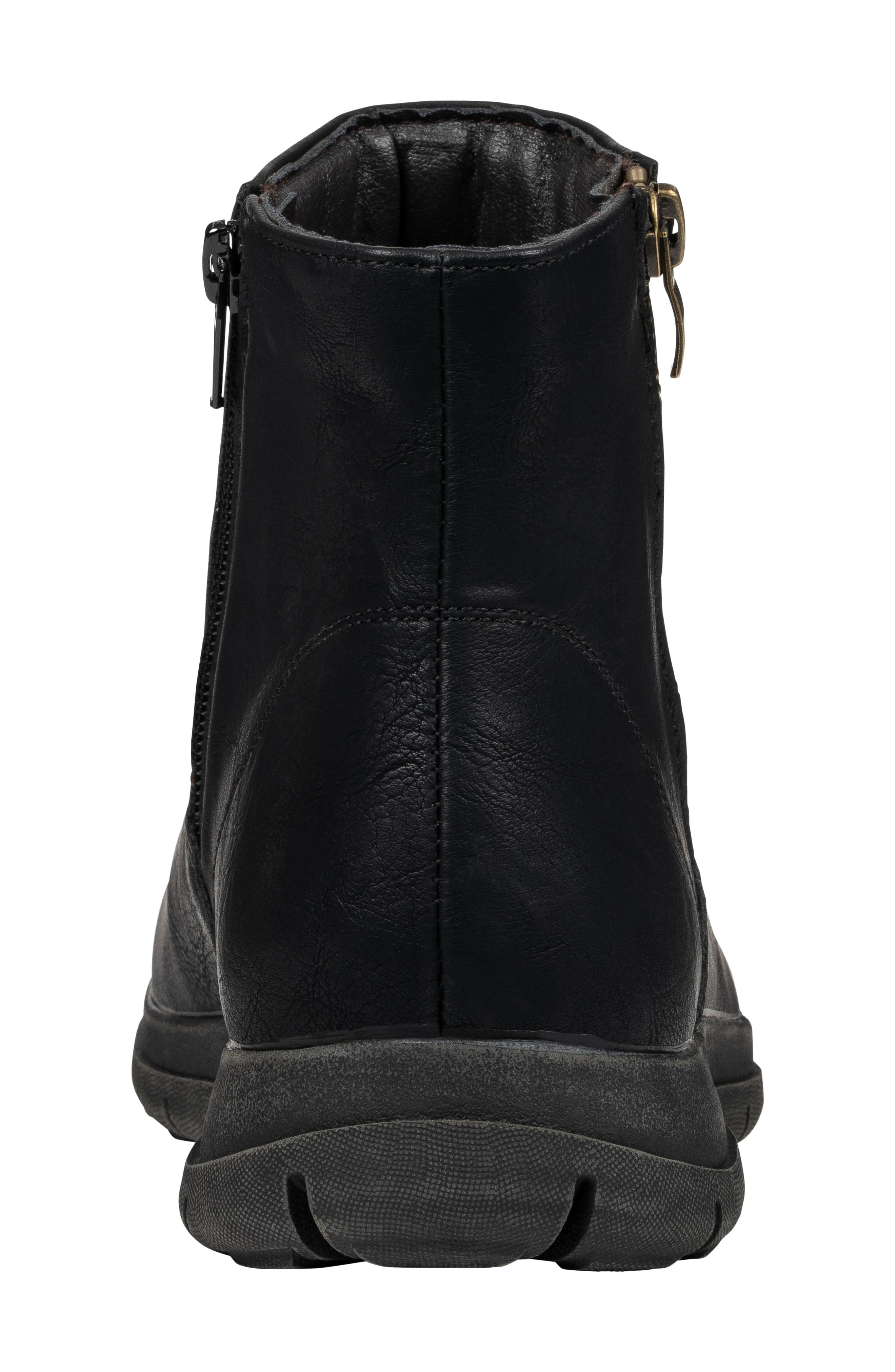 Fremont Faux Leather Ankle Boot, Alternate, color, BLACK
