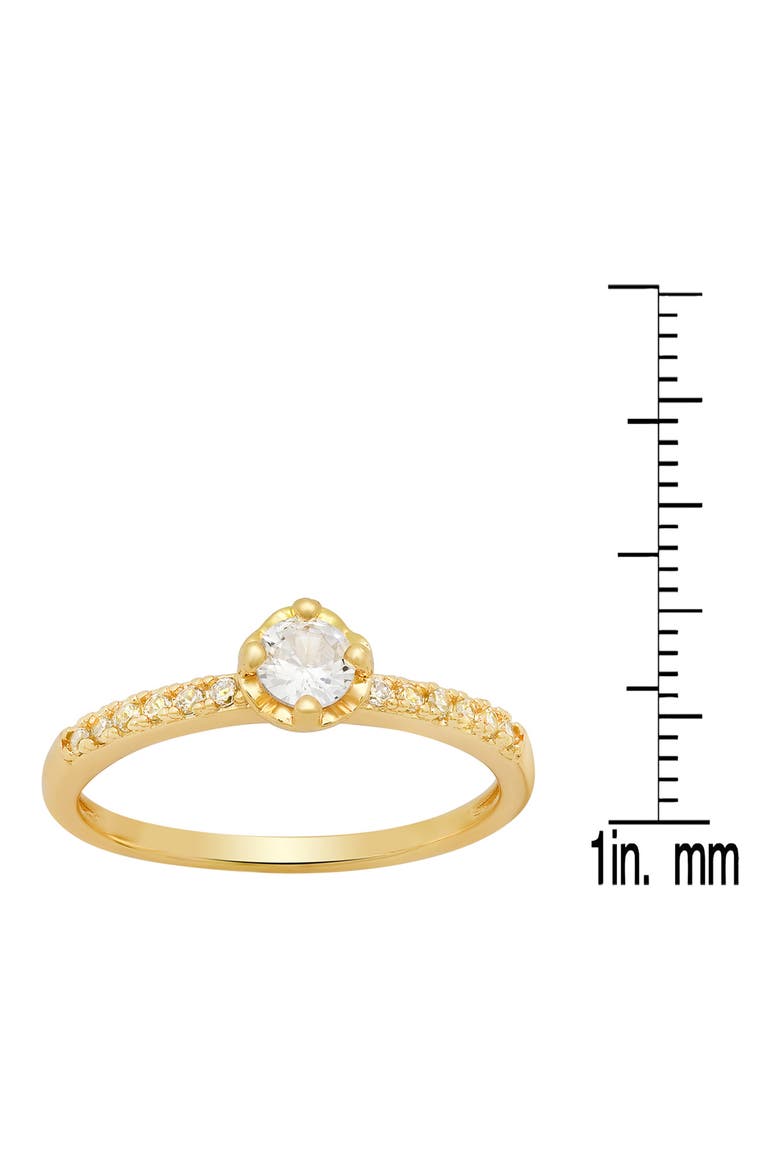 Simulated Diamond Pavé Ring, Alternate, color, GOLD