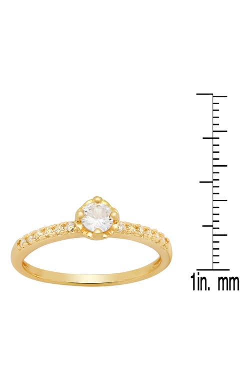Hmy Jewelry Simulated Diamond Heart Pavé Ring In Gold
