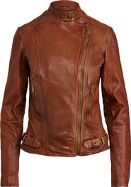 Lauren Ralph Lauren Leather Moto Jacket