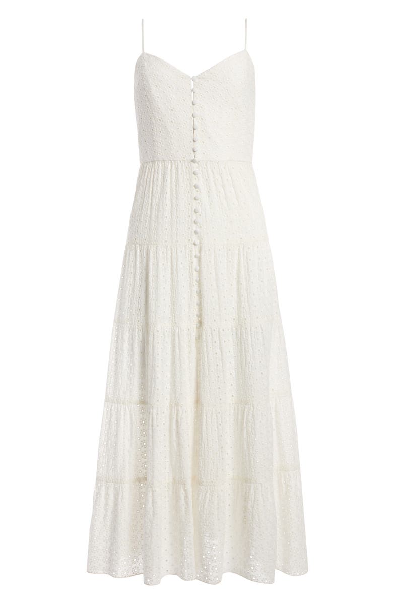 Alice + Olivia Shanti Eyelet Midi Sundress, Alternate, color, 