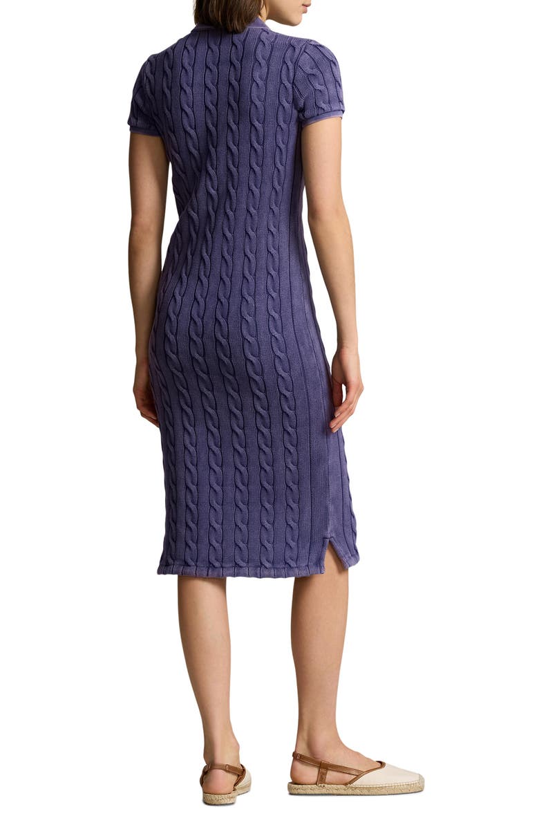 Polo Ralph Lauren Cable Knit Cotton Sweater Dress, Alternate, color, 