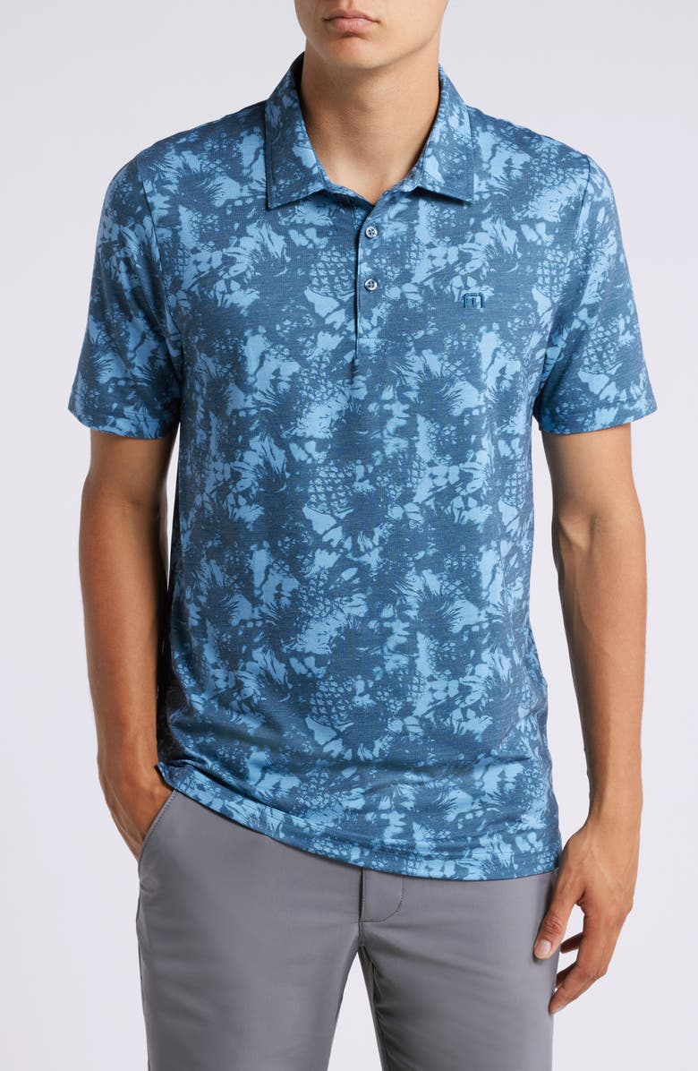 TravisMathew Featherweight Please Tropical Polo, Main, color, Dark Teal