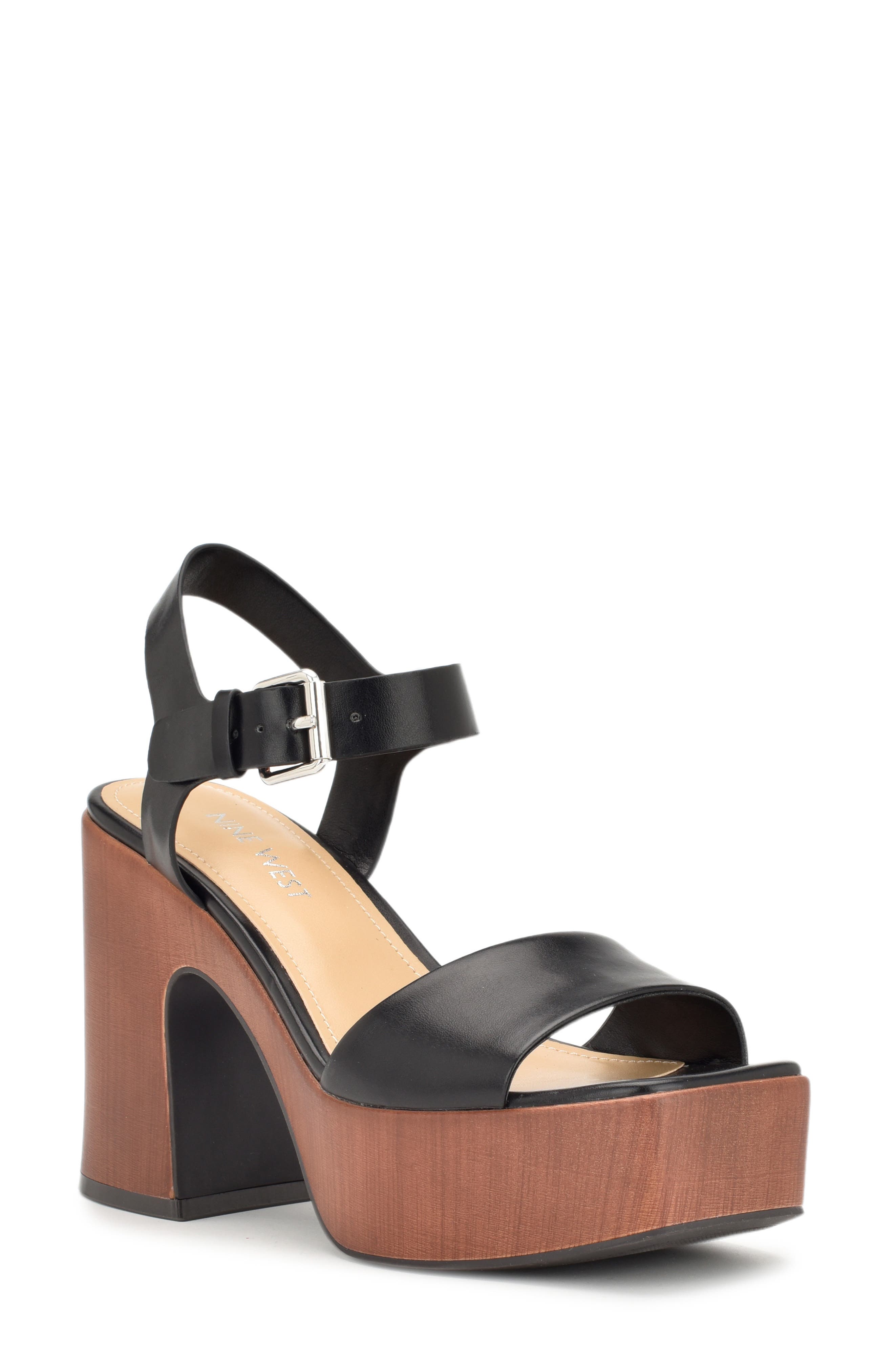 Nine West Open It Platform Heeled Sandal, Main, color, 