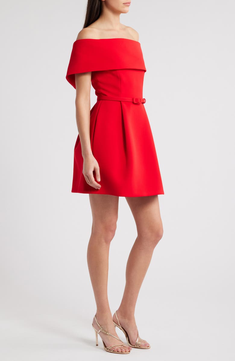 NADINE MERABI Harper Off-the-Shoulder Dress, Alternate, color, Red