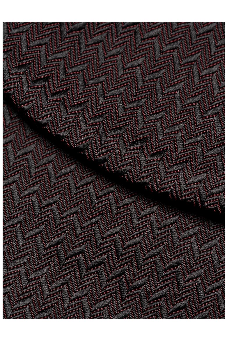 Red Herringbone Silk Bow Tie, Alternate, color, MEDIUM RED