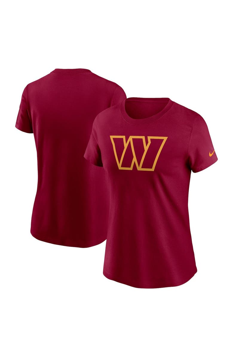 Nike Women's Nike Burgundy Washington Football Team Logo Essential T-Shirt, Main, color, Burgundy