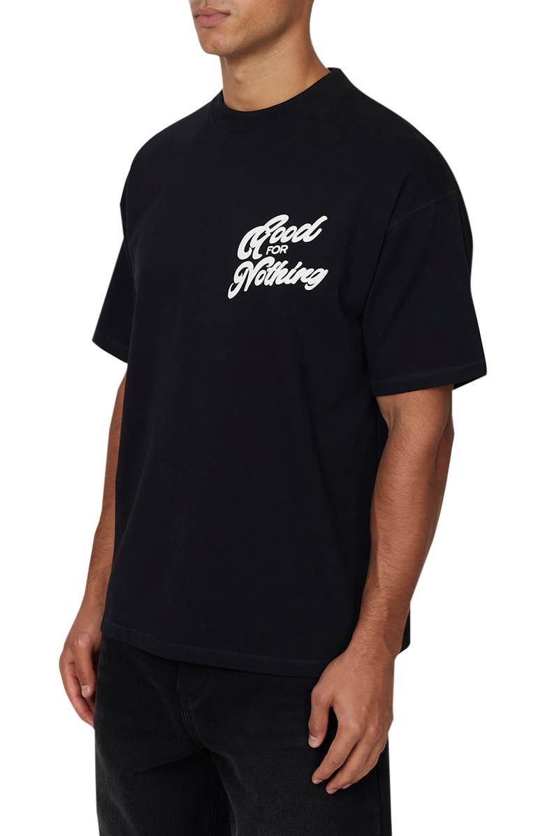 Good For Nothing Funk Oversized  T-shirt, Alternate, color, Black