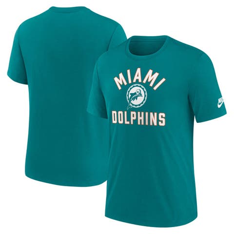 Men's Nike Aqua Miami Dolphins Favorable Timeline Tri-Blend T-Shirt