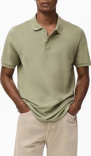 MANGO Regular Fit Cotton Piqué Polo